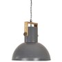 VIDAXL Lampe suspendue industrielle 25 W Gris Rond Manguier 52 cm E27