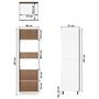 Voir la diapositive 6 : VIDAXL Armoire refrigerateur Noir 60x57x207 cm Bois d'ingenierie