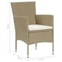 Voir la diapositive 6 : VIDAXL Chaises a manger de jardin lot de 4 Resine tressee Beige
