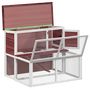 Voir la diapositive 4 : VIDAXL Clapier moka 102x90x84,5 cm bois de pin massif