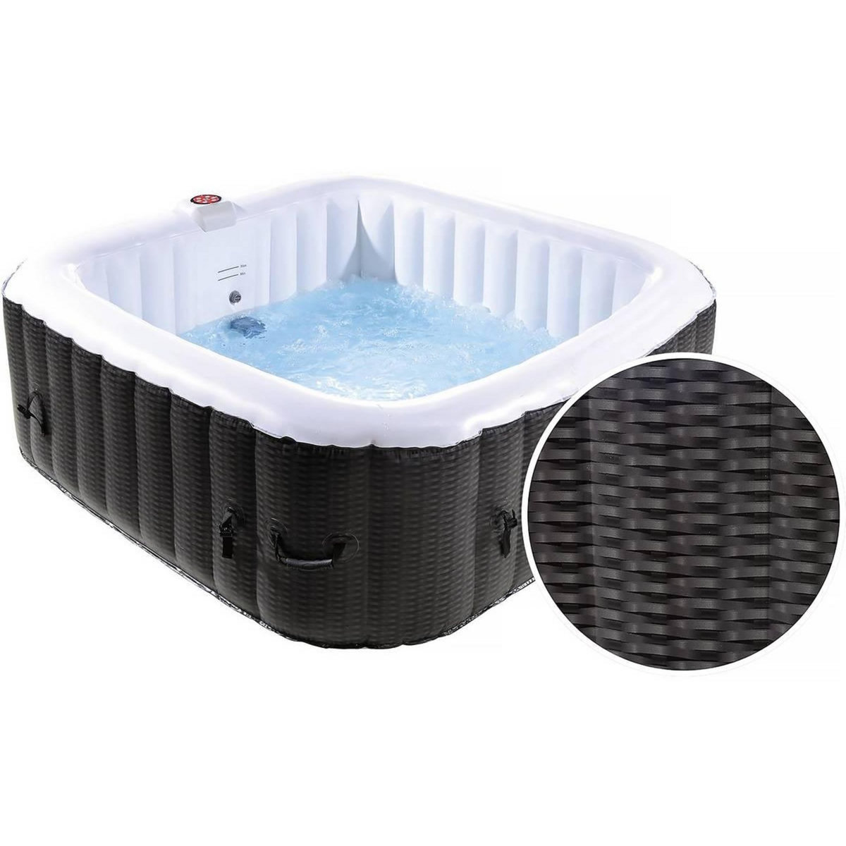 Habitat et Jardin Spa Gonflable Nice en PVC - 6 places - Marron/Crème
