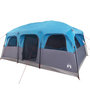 Voir la diapositive 4 : VIDAXL Tente de cabine familiale 9 personnes bleu impermeable