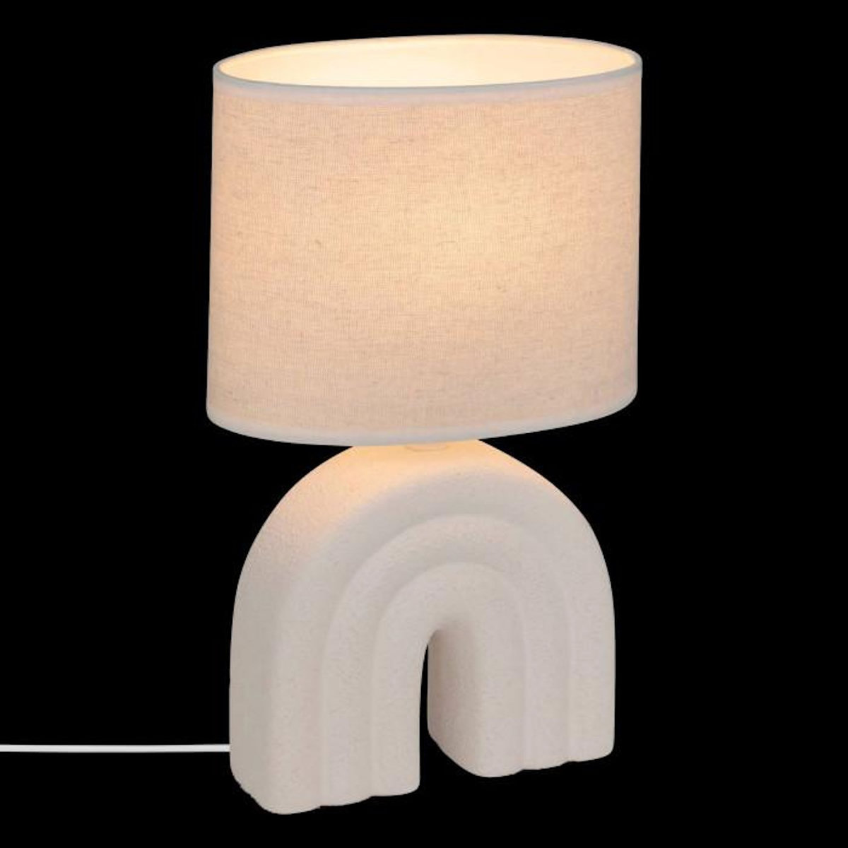 ATMOSPHERA Lampe à Poser en Céramique  Gabin  32cm Blanc