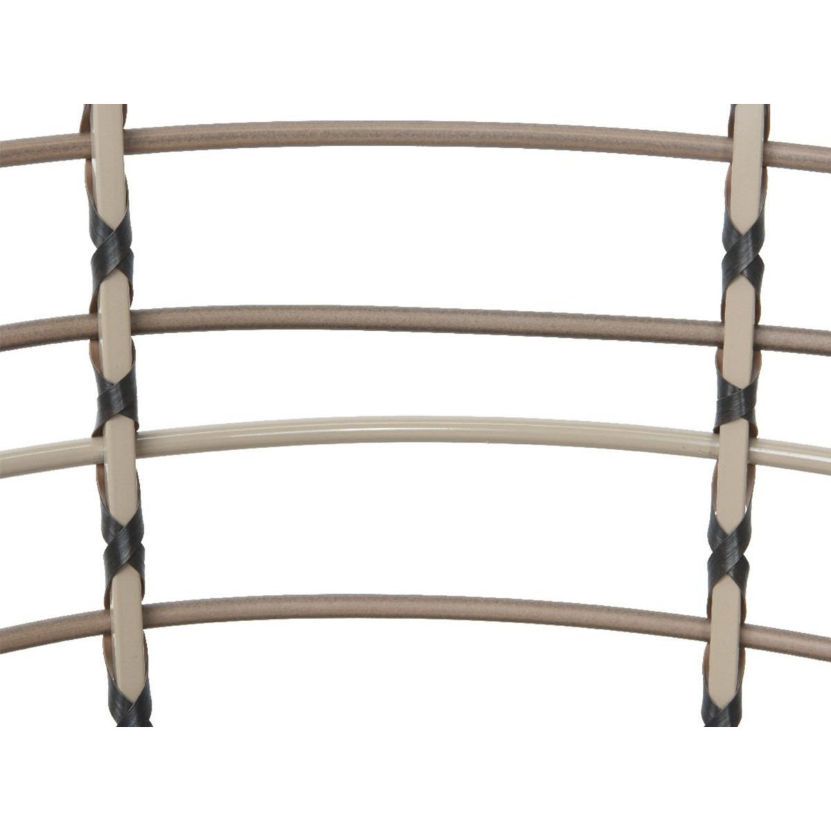 JARDIDECO Salon de jardin en résine tressée brun Evora - 2 places