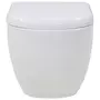 VIDAXL WC suspendu en ceramique Blanc