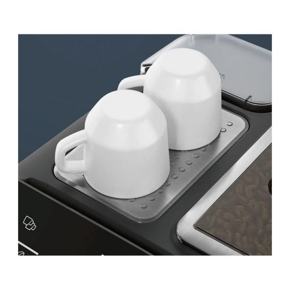 Siemens Machine a espresso Auto SIEMENS EQ.300 TI355209RW - Inox foncé et noir lustré - 1300 W - 15 bars - 5 boissons