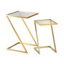 Voir la diapositive 1 : Paris Prix Lot de 2 Tables d'Appoint Gigognes  Zoe  60cm Or