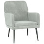 Voir la diapositive 2 : VIDAXL Fauteuil Gris clair 62x79x79 cm Velours