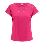 JACQUELINE DE YONG T shirt  Femme JDY Viva Life. Coloris disponibles : Rose