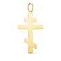 Voir la diapositive 1 : L'ATELIER D'AZUR Pendentif Médaille Or 18 Carats 750 Jaune - Croix Orthodoxe - Chaines Offertes - Grande