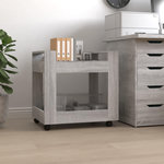 VIDAXL Chariot de bureau Sonoma gris 60x45x60 cm Bois d'ingenierie