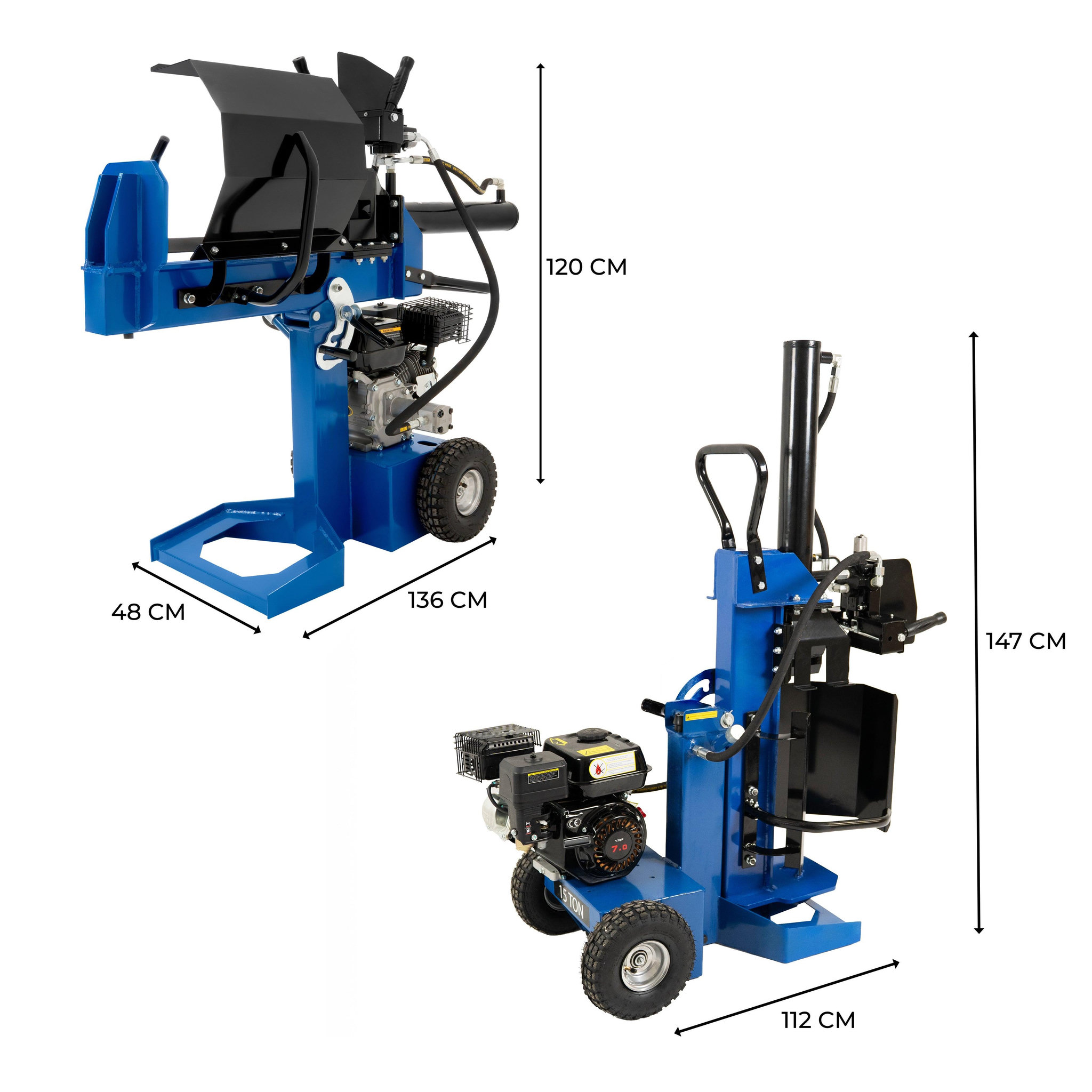 Voir la diapositive 5 : T-MECH Fendeur de bûches 520 mm 15 t