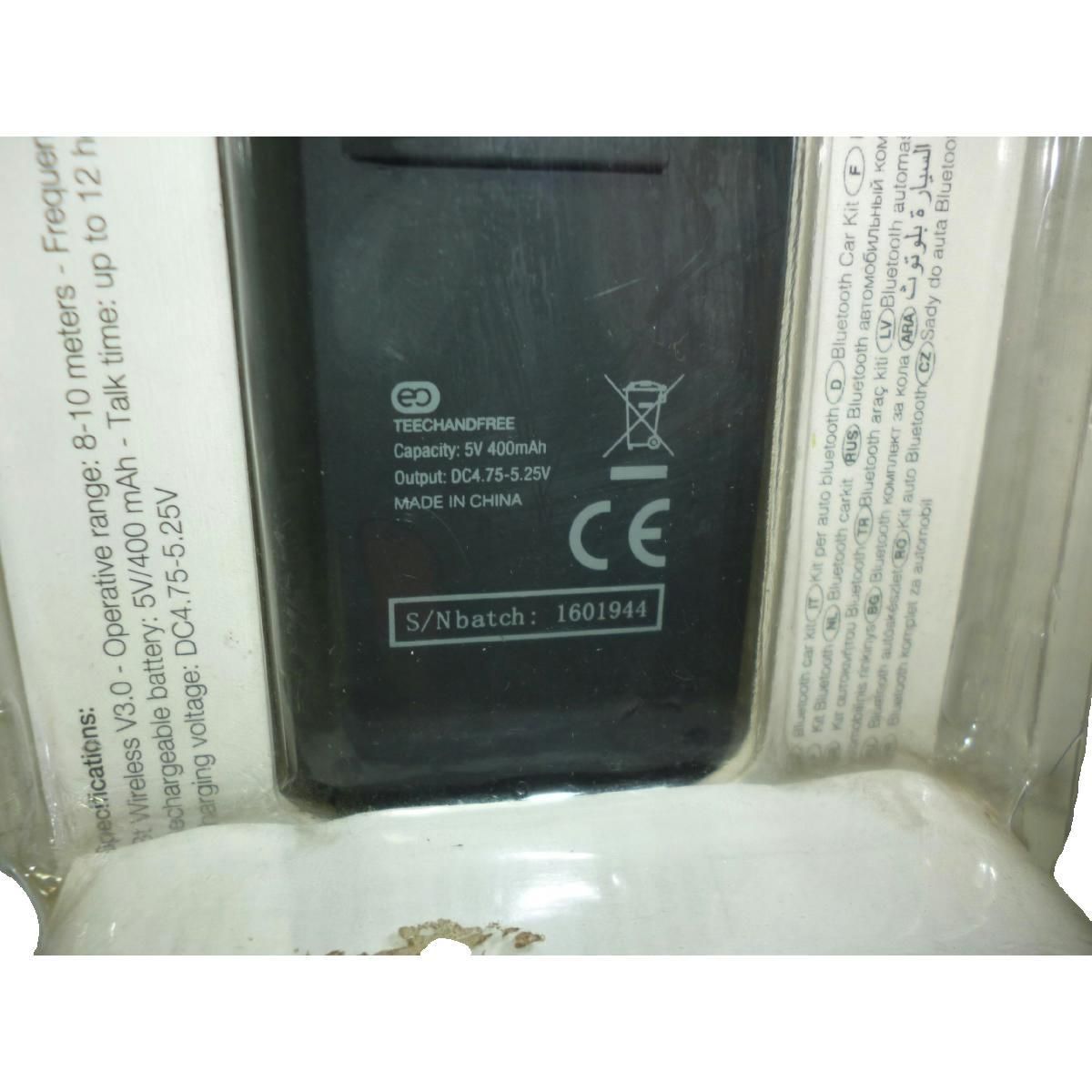 BSM Kit mains libres SBS TEECHANDFREEK Bluetooth noir