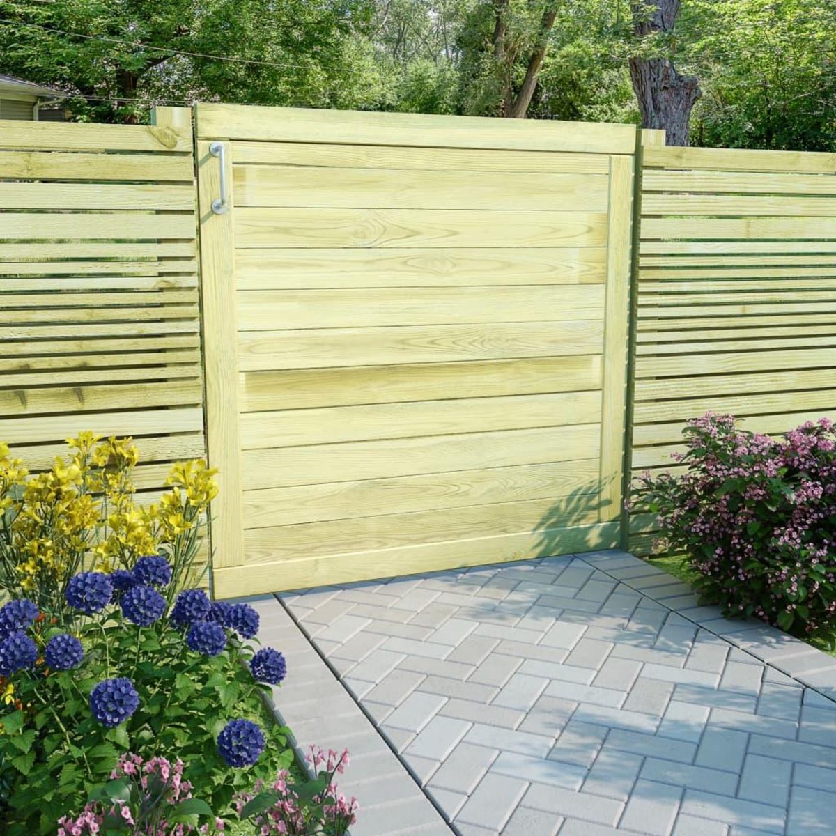 VIDAXL Portail de jardin Bois de pin impregne 100x100 cm