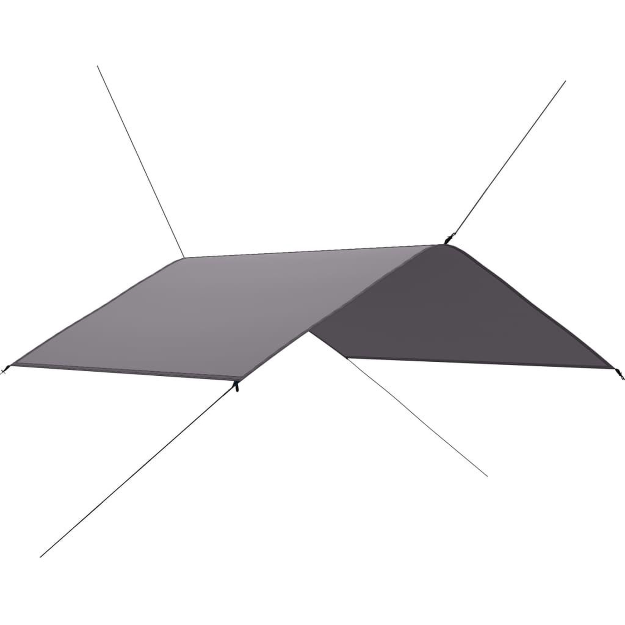 Voir la diapositive 2 : VIDAXL Bache d'exterieur 4x4 m Gris