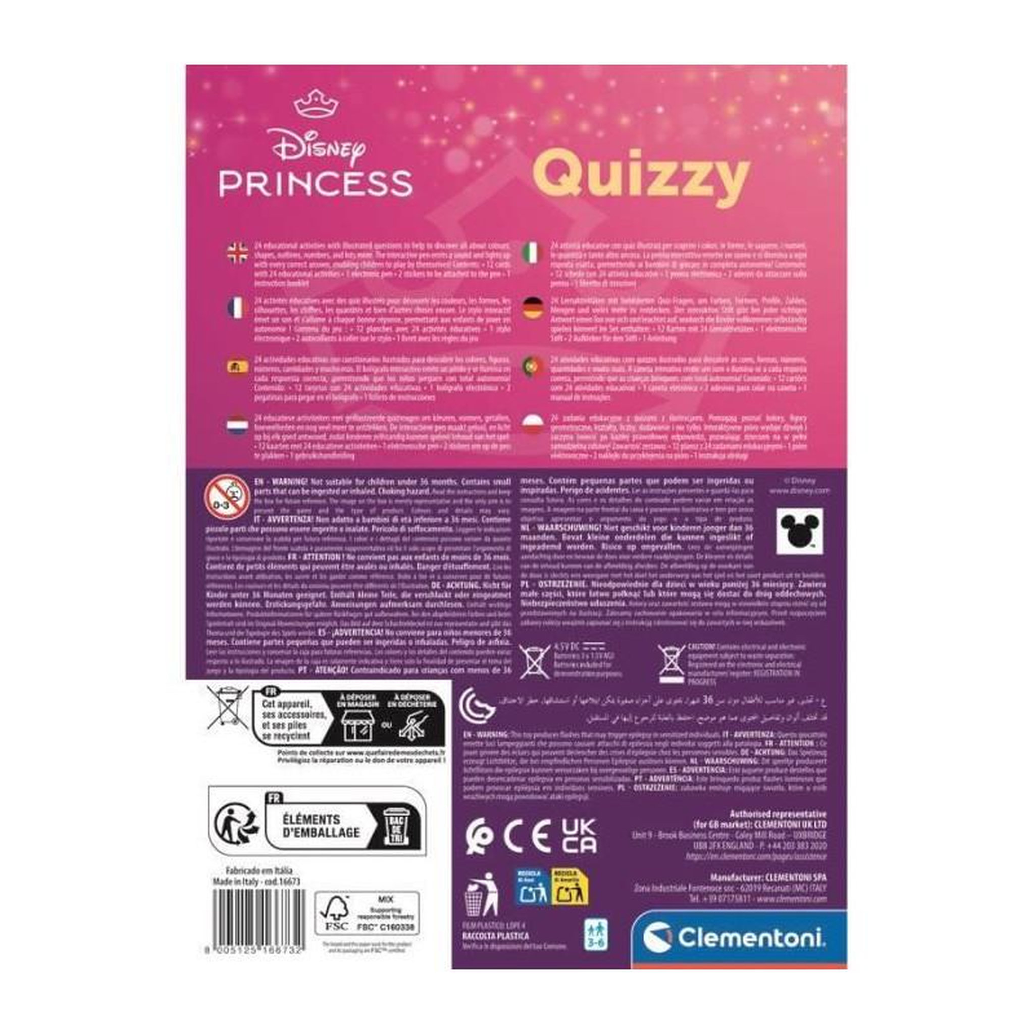 Voir la diapositive 4 : CLEMENTONI CLEMENTONI - Quizzy - Princess