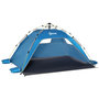 Voir la diapositive 1 : OUTSUNNY Abri de camping tente de plage instantanée portable 2 fenêtres porte zippée lestage polyester bleu