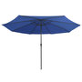 Voir la diapositive 3 : VIDAXL Parasol de jardin avec mat en metal 390 cm bleu azure