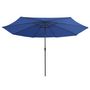 Voir la diapositive 3 : VIDAXL Parasol de jardin avec mat en metal 390 cm bleu azure