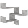 Voir la diapositive 5 : VIDAXL Etageres murales d'angle 2 pcs Gris beton Bois d'ingenierie