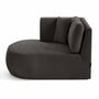 Voir la diapositive 1 : LISA DESIGN Santorini - module d'assise méridienne gauche - en tissu texturé
