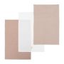 Voir la diapositive 1 : ATMOSPHERA Lot de 3 Torchons Vichy  Floral  45x70cm Marron & Ivoire