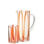 Voir la diapositive 2 : Paris Prix Carafe Rayures en Verre  Ophelie  25cm Orange