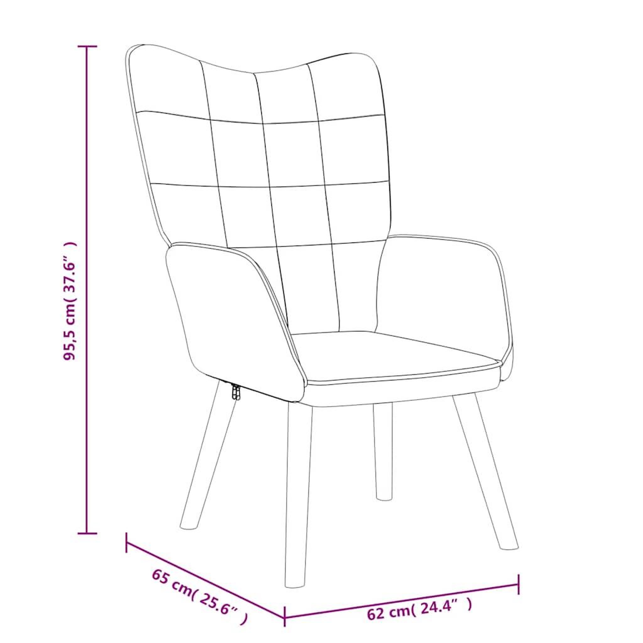 Voir la diapositive 6 : VIDAXL Chaise de relaxation Jaune moutarde Tissu