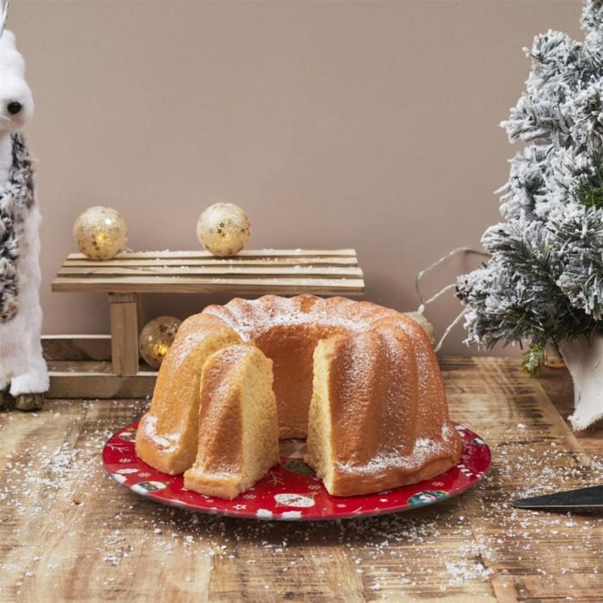 Paris Prix Plateau de Présentation Tournant  Noël  28cm Rouge