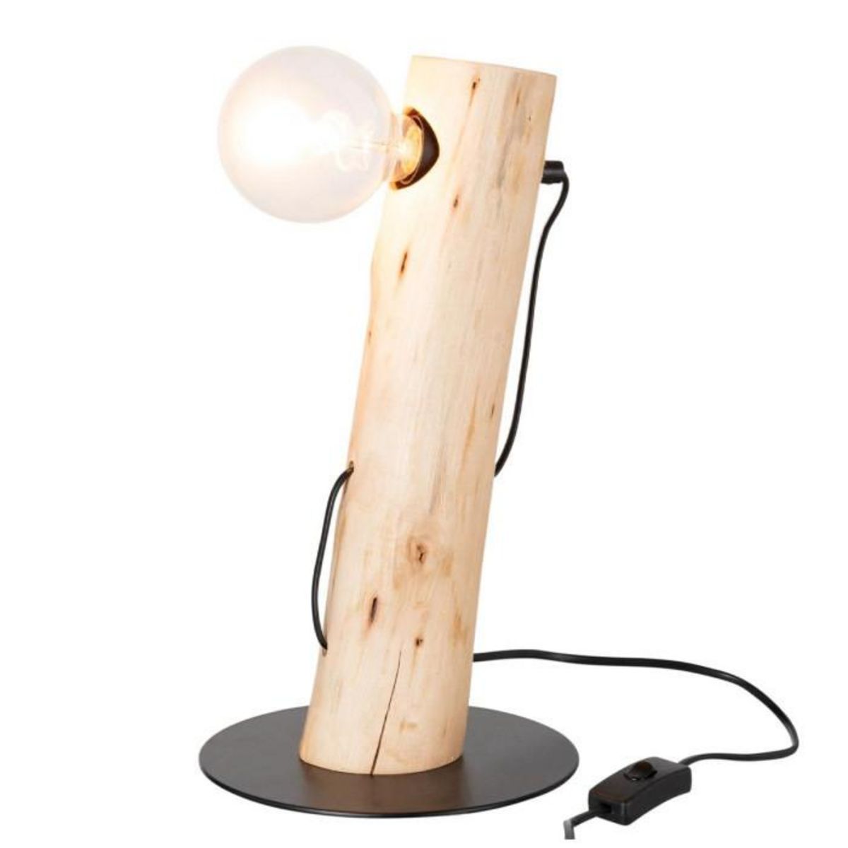 Paris Prix Lampe à Poser en Bois  Silas  36cm Naturel