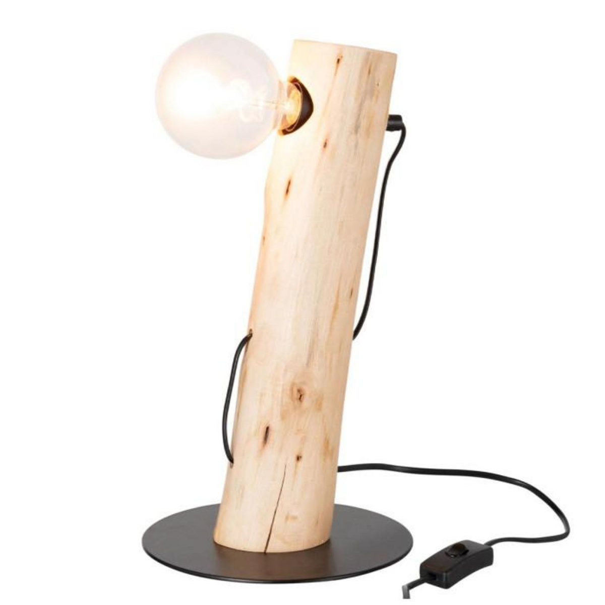Paris Prix Lampe à Poser en Bois  Silas  36cm Naturel