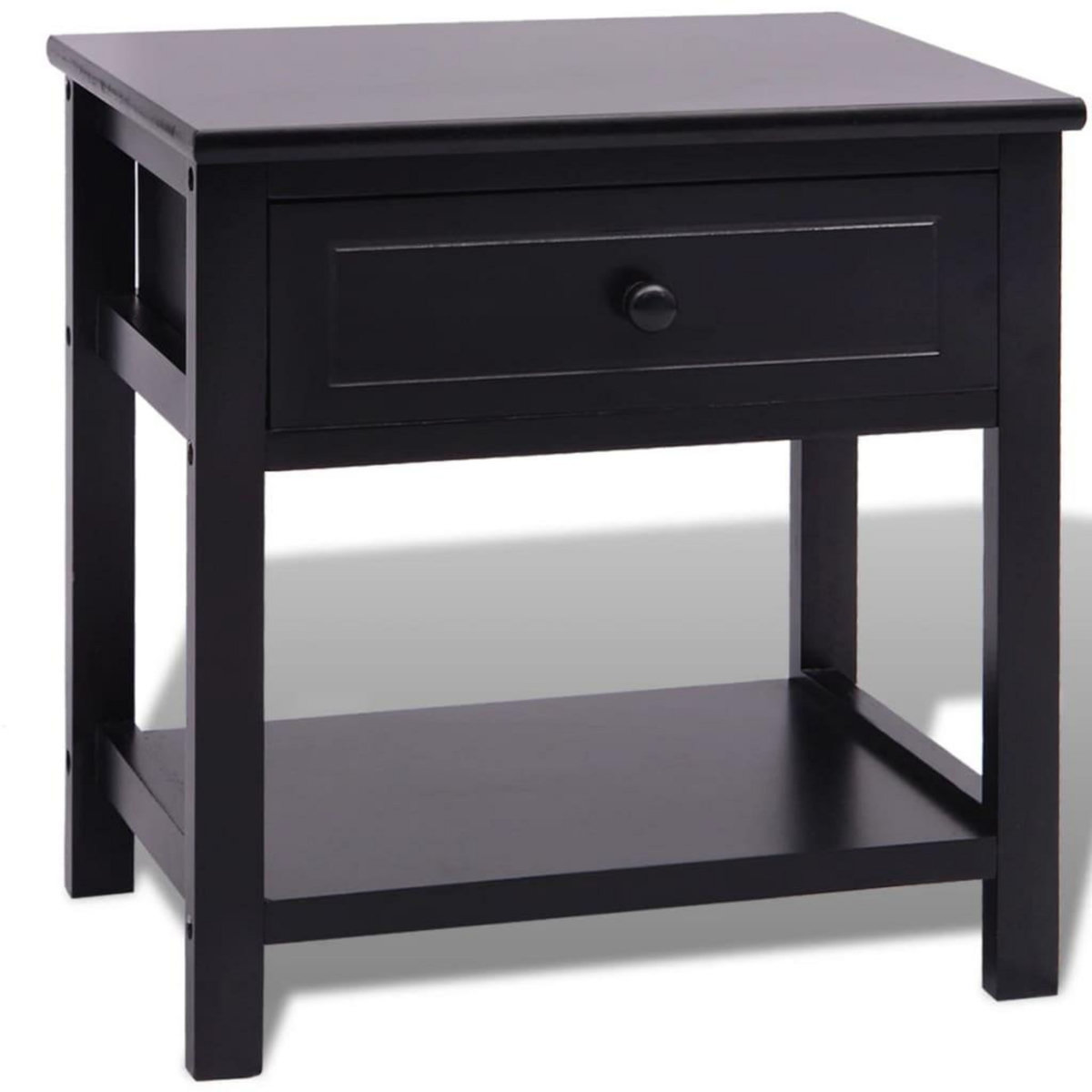 VIDAXL Table de chevet Bois Noir