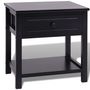 Voir la diapositive 2 : VIDAXL Table de chevet Bois Noir