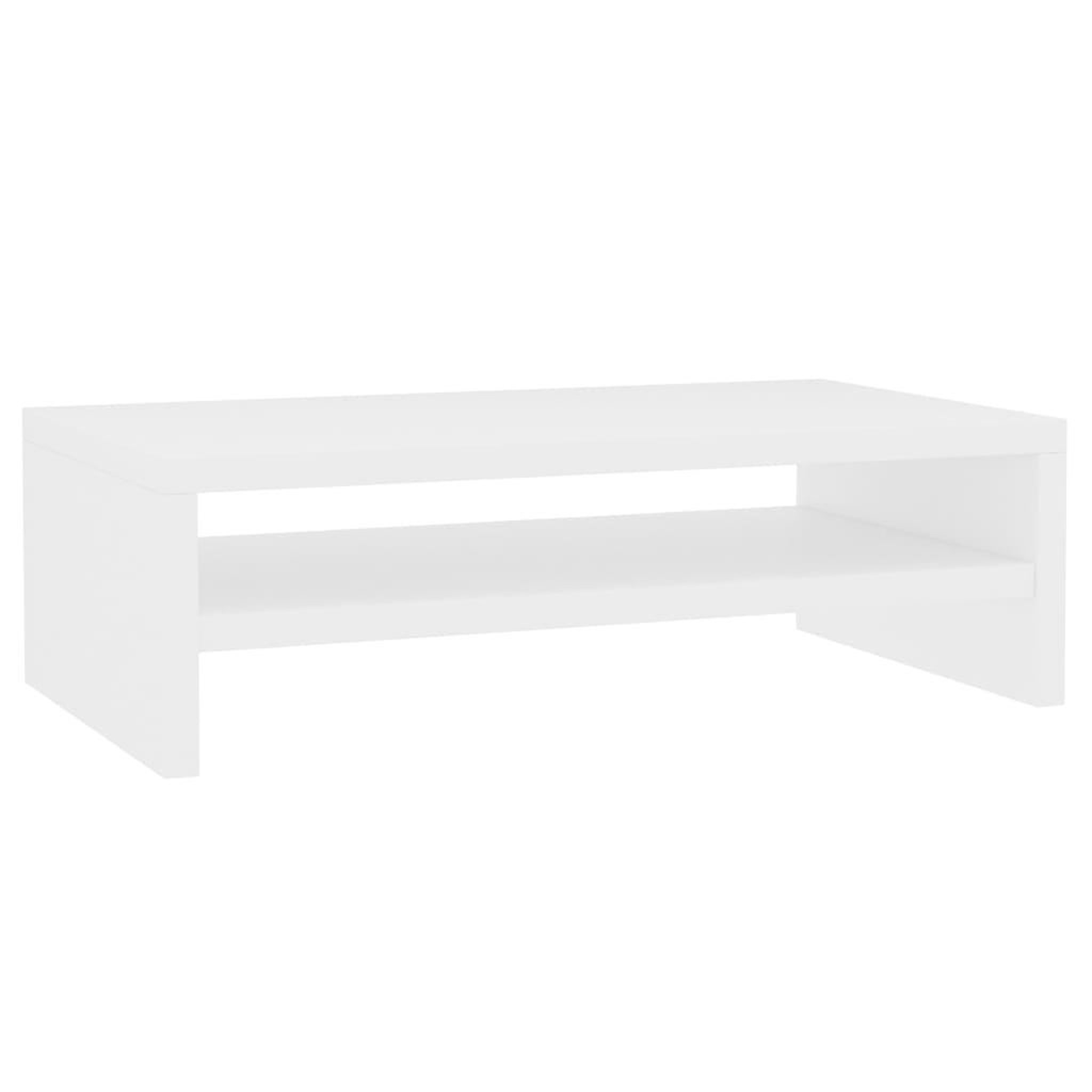 Voir la diapositive 2 : VIDAXL Support de moniteur Blanc 42 x 24 x 13 cm Bois d'ingenierie