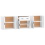 Voir la diapositive 5 : VIDAXL Buffets 3 pcs Blanc Bois d'ingenierie