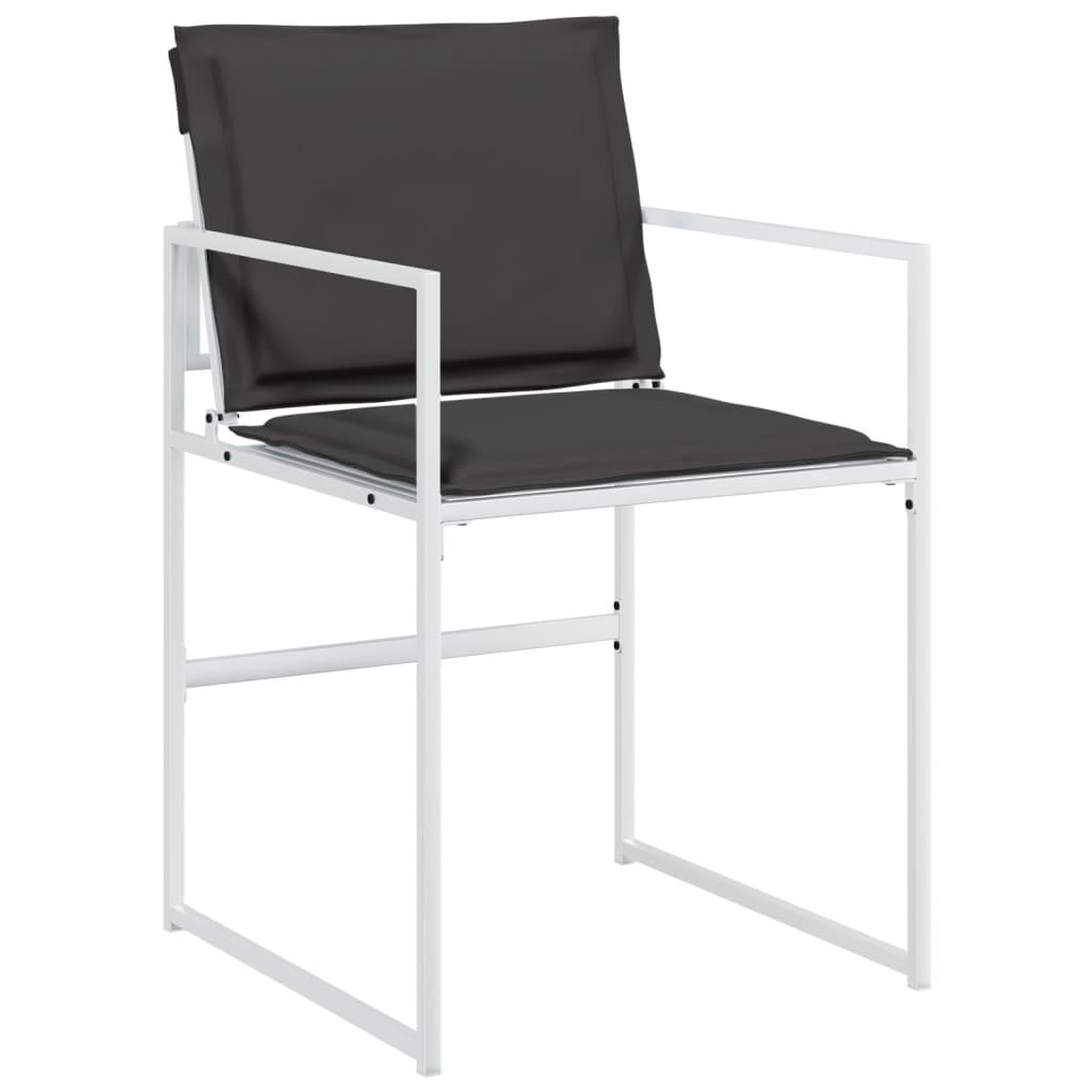 Voir la diapositive 4 : VIDAXL Ensemble a manger de jardin avec coussins 11pcs blanc textilene