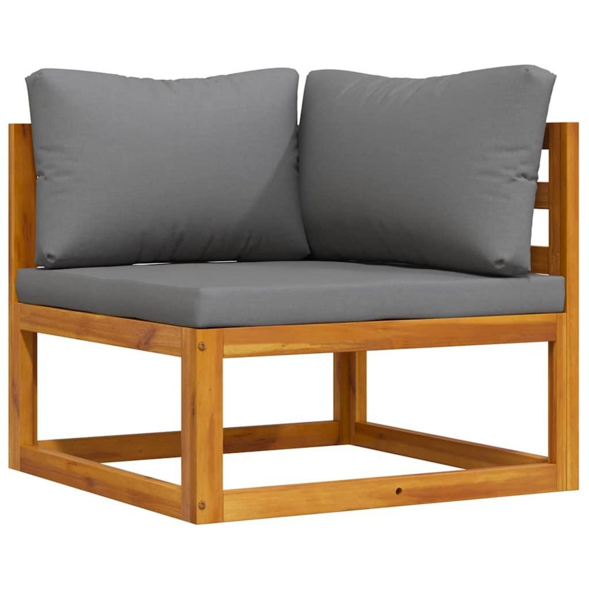 VIDAXL Canapes d'angle sectionnels 2 pcs avec coussins Gris fonce