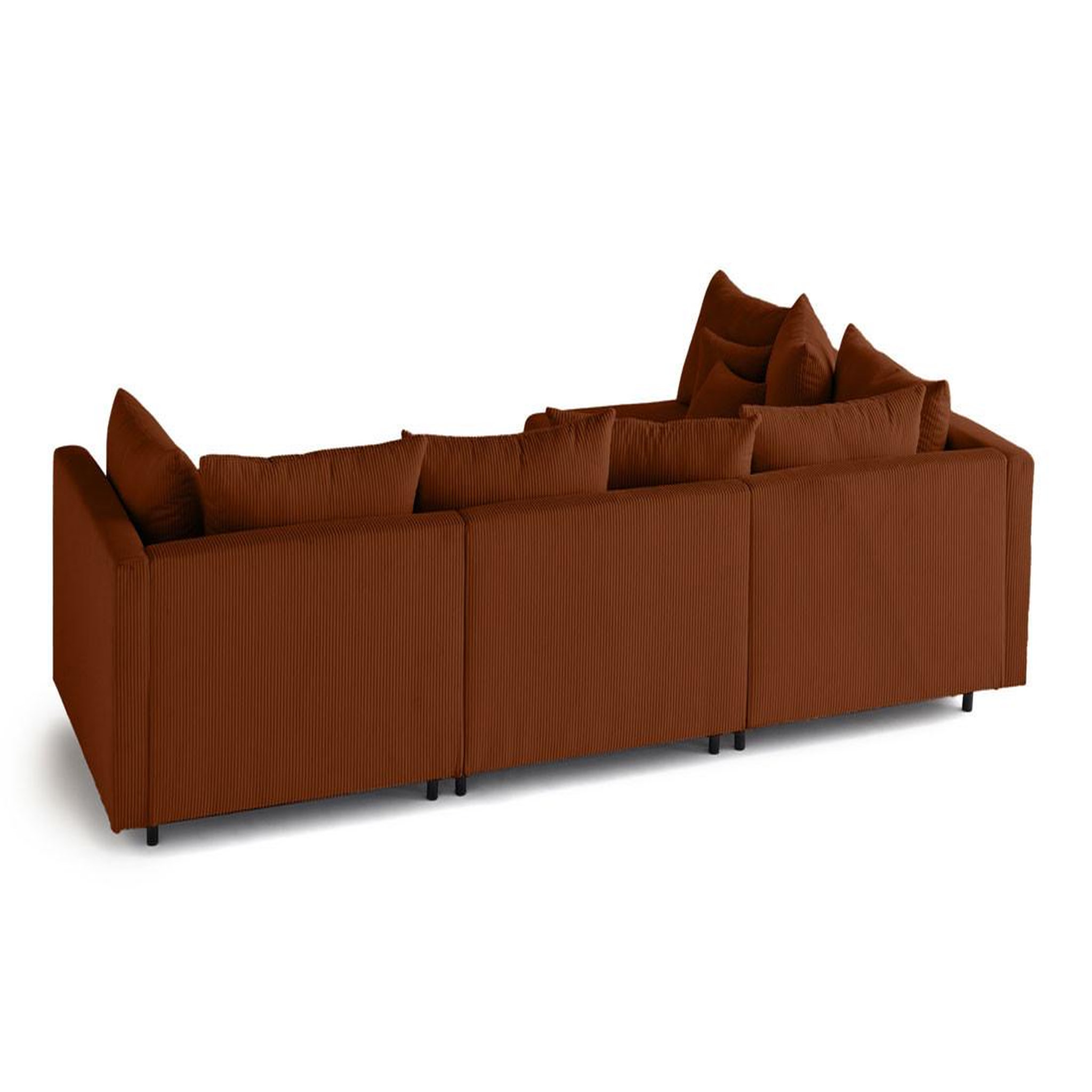 Voir la diapositive 4 : LISA DESIGN Edinburg - canapé modulable d'angle réversible 4 places - en velours côtelé