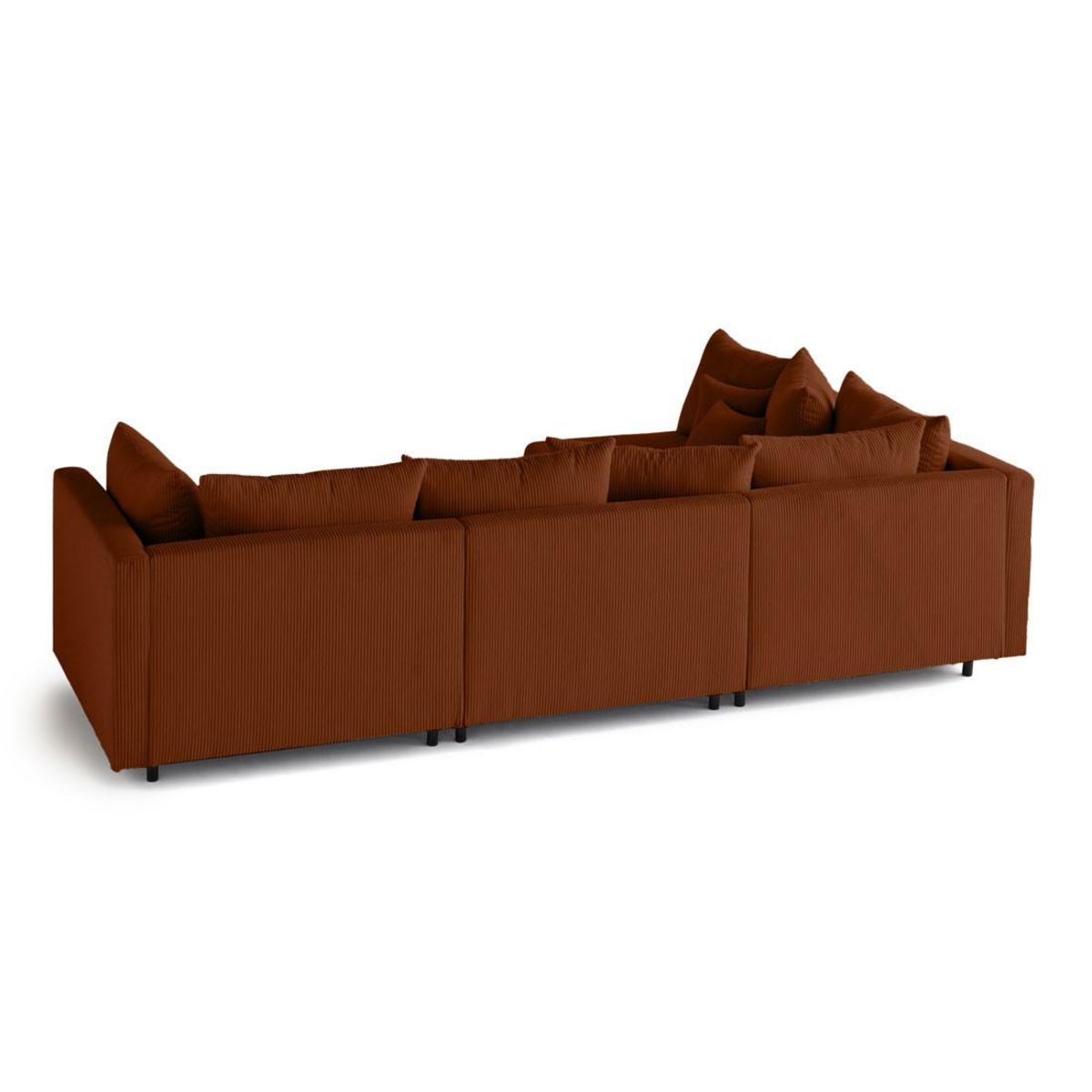 LISA DESIGN Edinburg - canapé modulable d'angle réversible 4 places - en velours côtelé