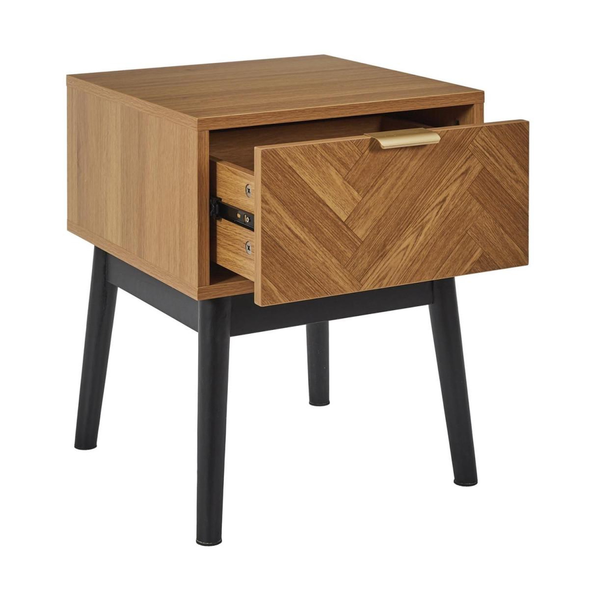 Voir la diapositive 3 : The Home Deco Factory Table de chevet design  felix  50cm marron