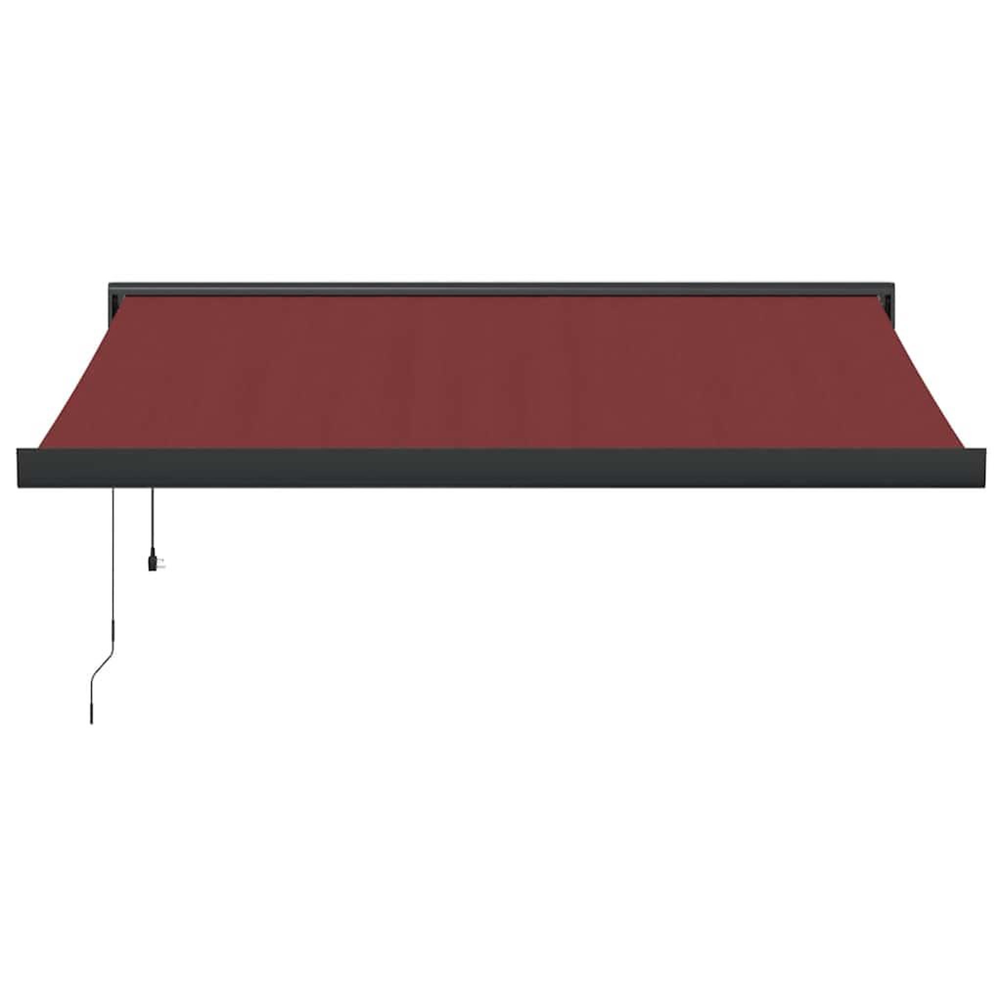 Voir la diapositive 3 : VIDAXL Auvent retractable automatique bordeaux 350x250 cm