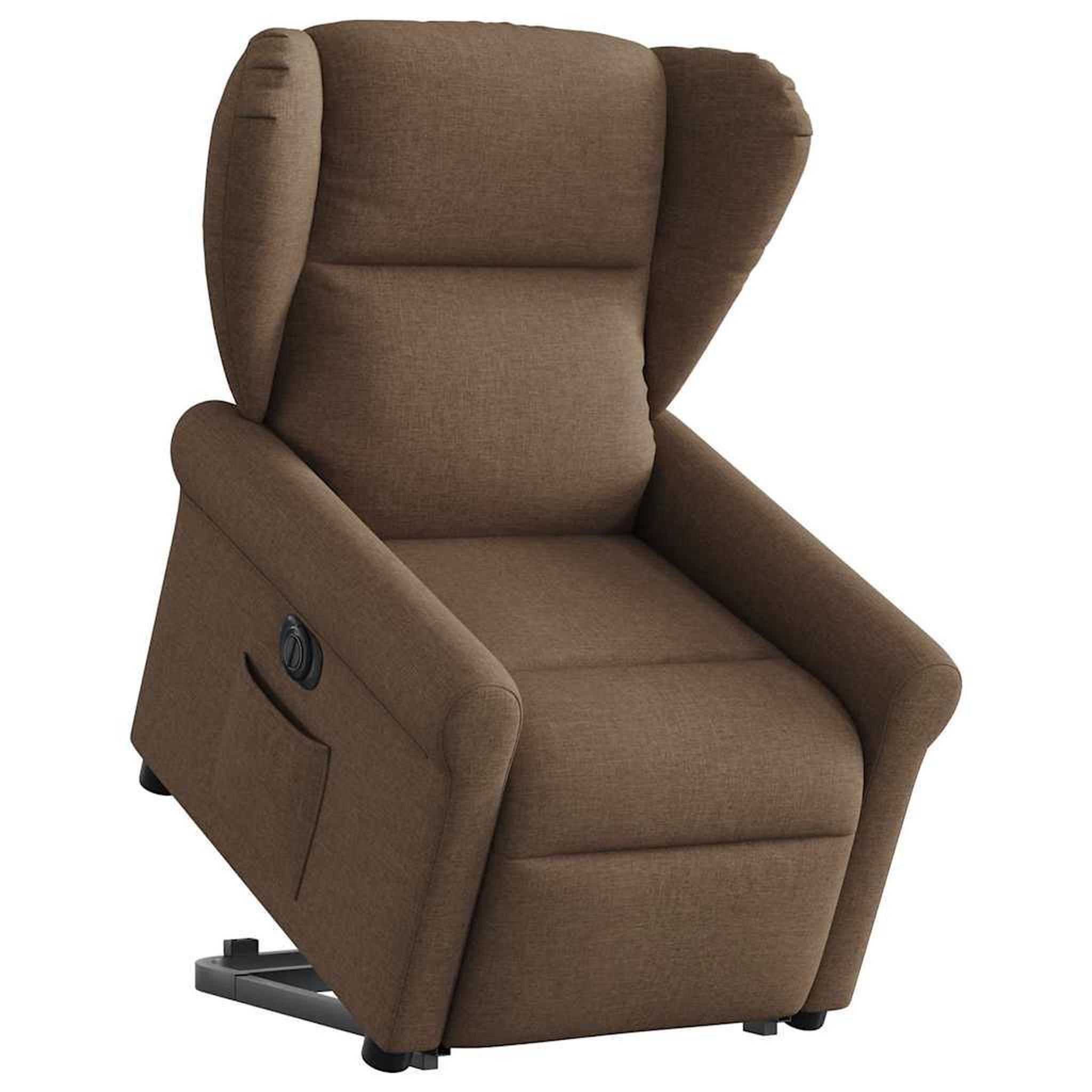 VIDAXL Fauteuil inclinable electrique marron tissu