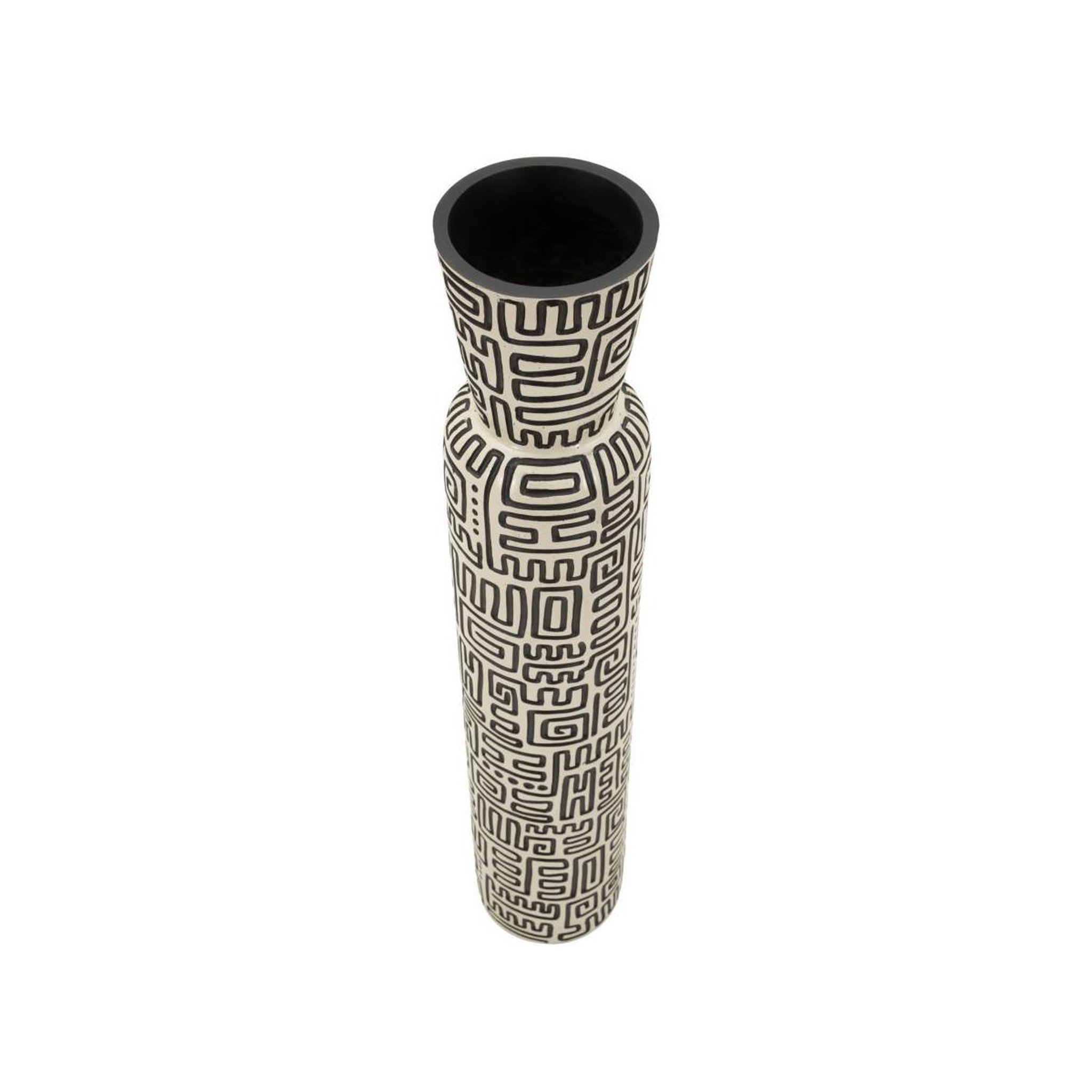 Voir la diapositive 2 : Paris Prix Vase design  nairobi  86cm blanc & noir