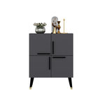 Habitat et Jardin Buffet en bois  Makro  - 70 x 35 x 90 cm - Gris anthracite
