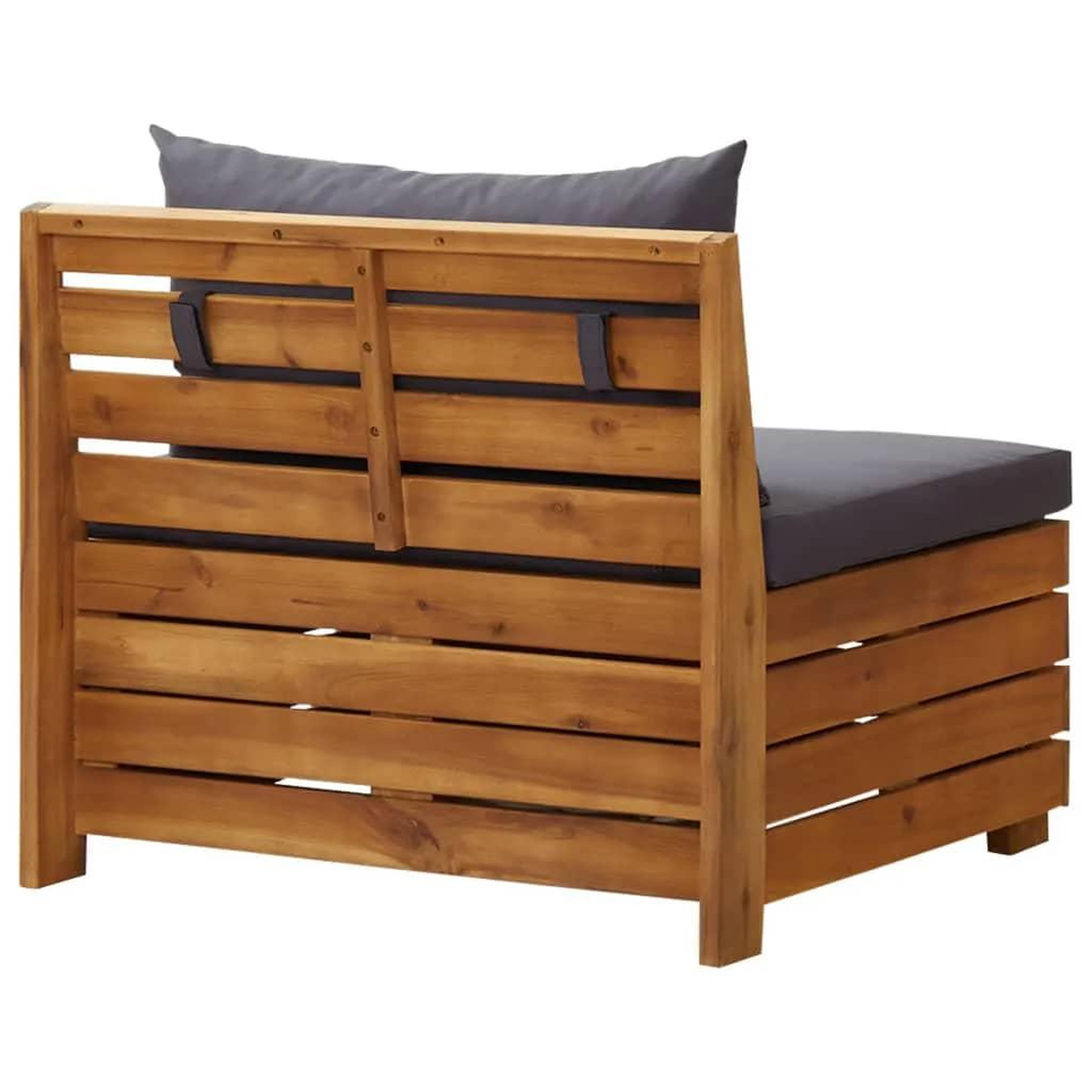 Voir la diapositive 5 : VIDAXL Canape de jardin 2 places avec coussins Bois d'acacia massif