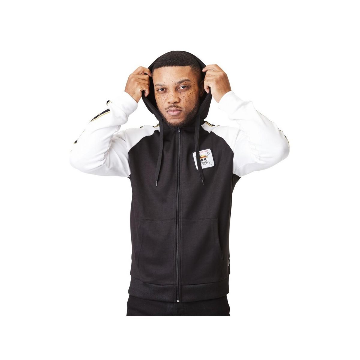 CAPSLAB Sweat à capuche avec zip homme One Piece Skull