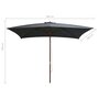 Voir la diapositive 6 : VIDAXL Parasol d'exterieur avec mat en bois 200x300 cm anthracite