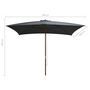 Voir la diapositive 6 : VIDAXL Parasol d'exterieur avec mat en bois 200x300 cm anthracite