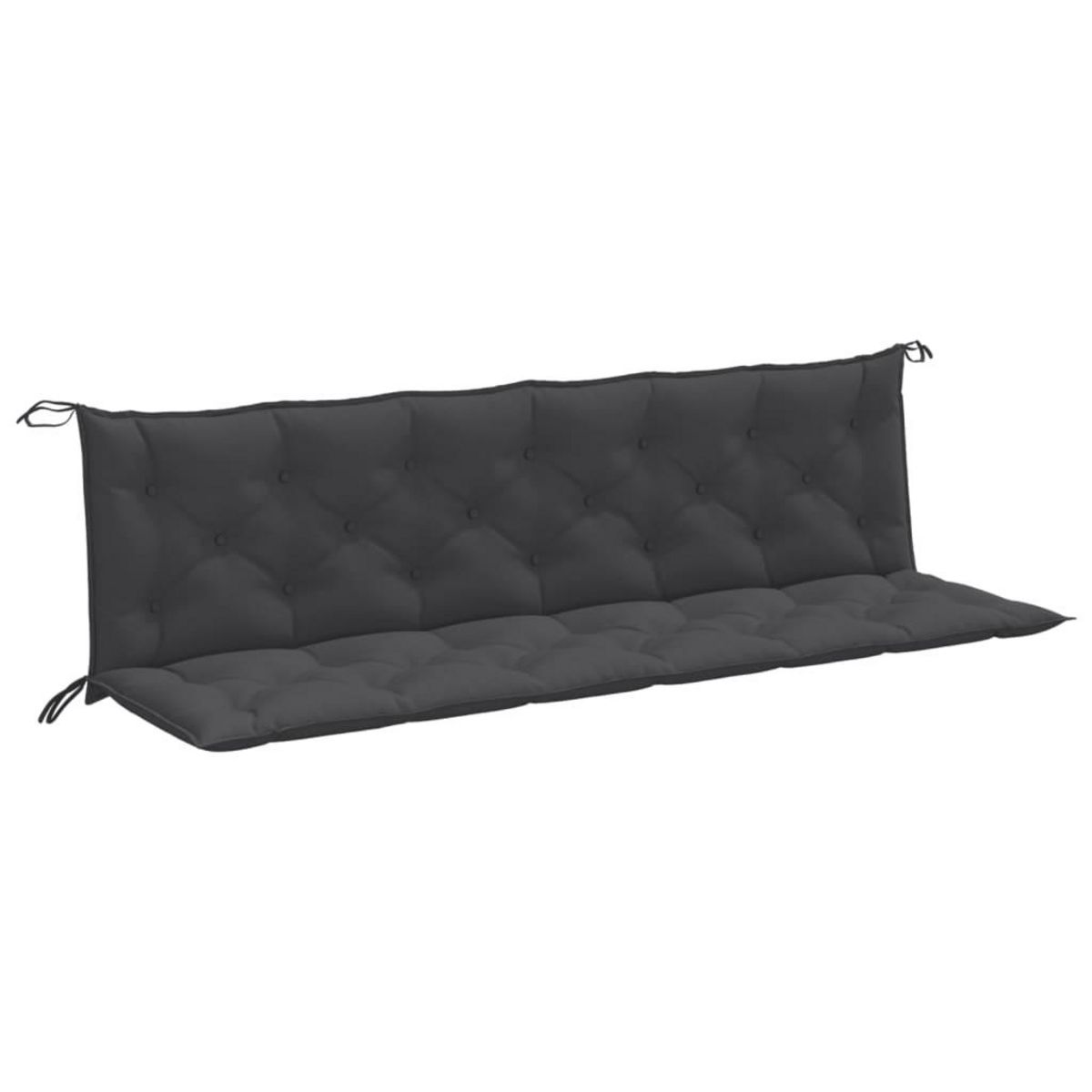 VIDAXL Coussins de banc de jardin lot de 2 anthracite melange tissu