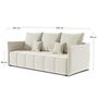 Voir la diapositive 6 : BEST MOBILIER Petra - canapé 3 places convertible avec coffre - en velours